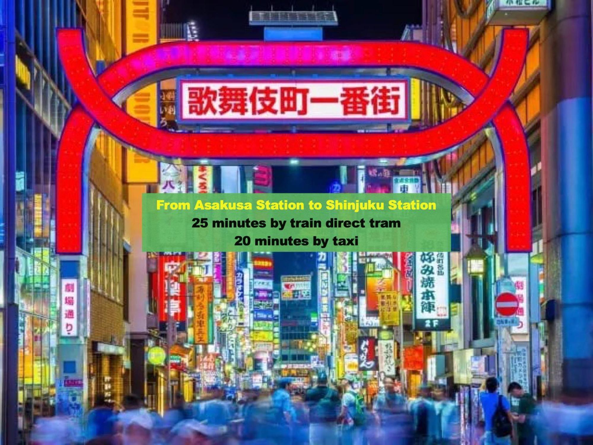 Appartamento 浅草寺3分 浅草駅6分 寝室+リビング2-4人 スカイツリービュー 駅近 成田空港&羽田空港直通 Tokyo Esterno foto